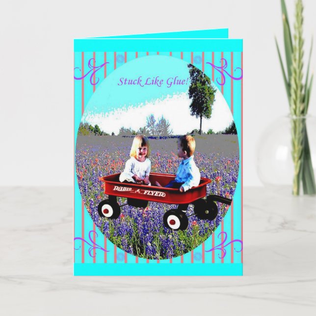 Stuck Like Glue Holiday Card (Front)