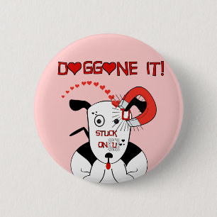 Stuck On U Doggone it! Petey the Pit Bull 6 Cm Round Badge