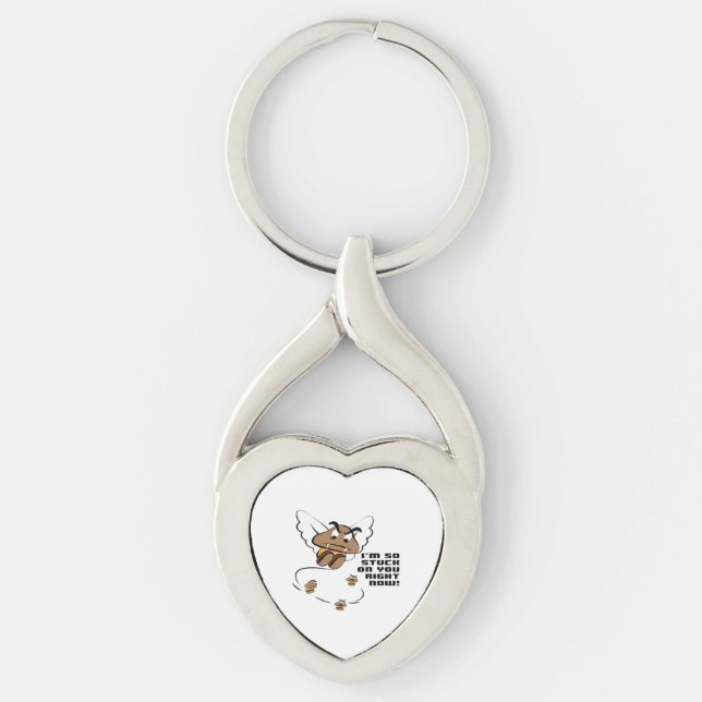 Stuck On You Clean Minimal Style  Key Ring (Front)