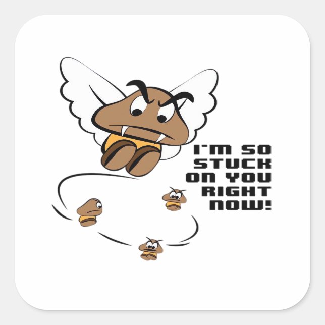 Stuck On You Clean Minimal Style  Square Sticker (Front)