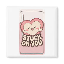 Stuck on you Cute Fridge Magnet