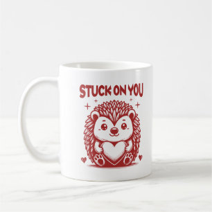 Stuck on You Cute Hedgehog Adorable Wild Animal Coffee Mug