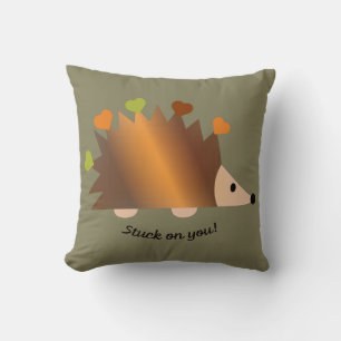 Stuck on You Hedgehog and Hearts Cushion