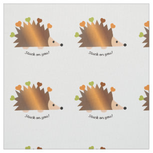 Stuck on You Hedgehog and Hearts Fabric