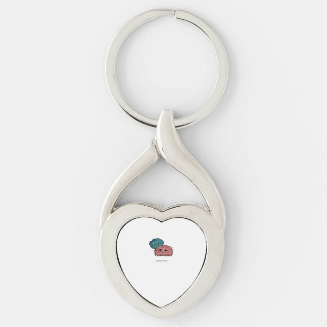 Stuck On You Minimal Heartfelt Design  Key Ring (Front)