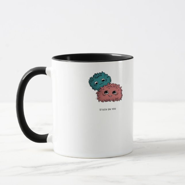 Stuck On You Minimal Heartfelt Design  Mug (Left)