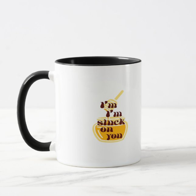 Stuck On You Minimal Love Design  Mug (Left)