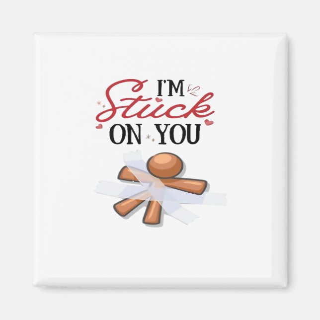 Stuck On You Modern Minimal Design  Magnet (Front)