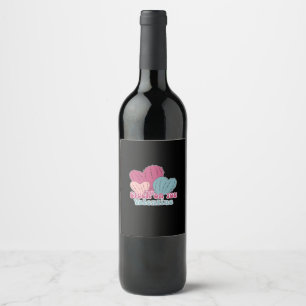 Stuck On You Valentine Funny Cactus Cute Design  Wine Label