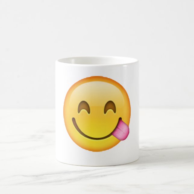 Stuck Out Tongue - Emoji Coffee Mug (Center)