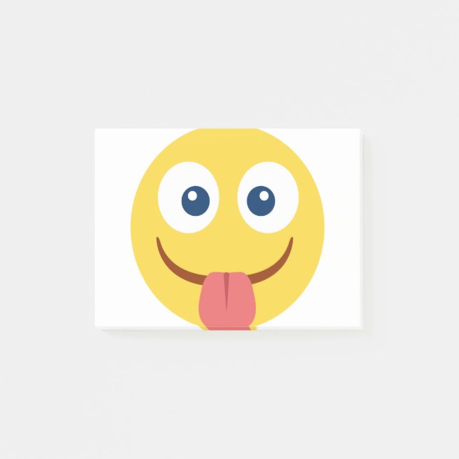 Stuck Out Tongue Emoji Post-it Notes (Front)