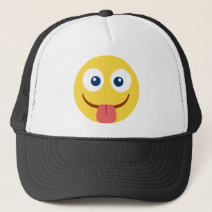 Stuck Out Tongue Emoji Trucker Hat