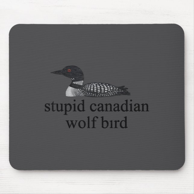 Stud Canadian Wolf Bird Lgbt Hockey  Mouse Pad (Front)