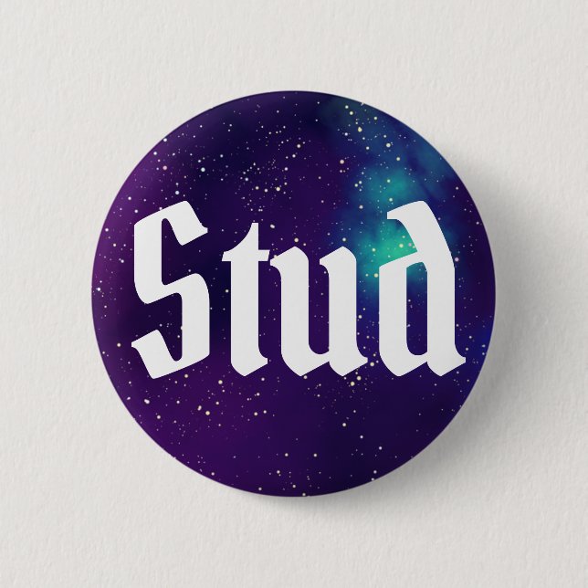 Stud Customisable Galaxy Identity 6 Cm Round Badge (Front)