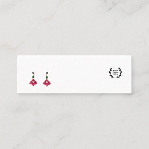 Stud Earring Display Card White Jewelery Display