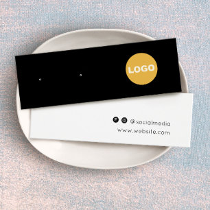 Stud Earring Jewellery Holder Black Display Card