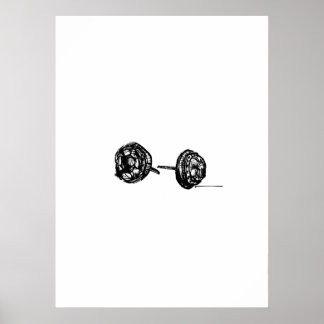 Stud Earrings Ink Sketch Poster