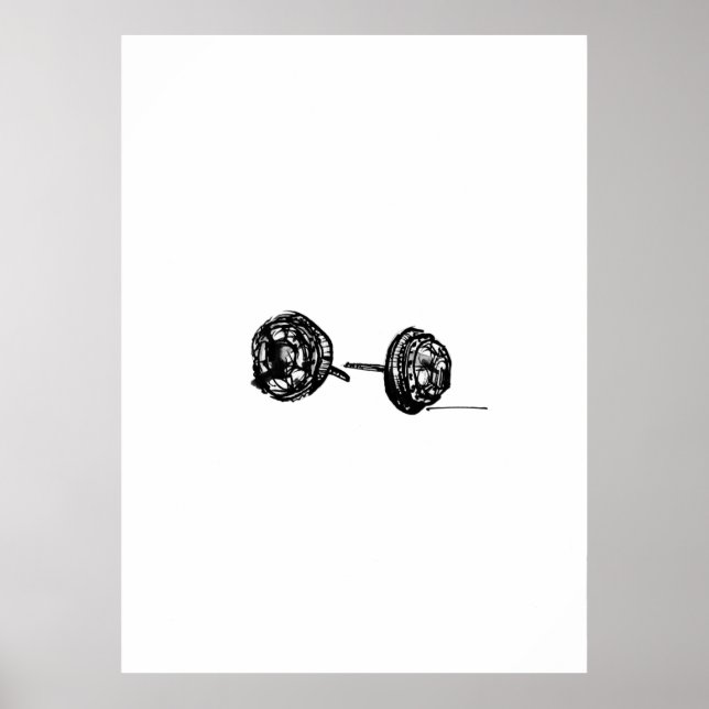 Stud Earrings Ink Sketch Poster (Front)
