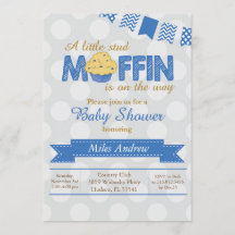 Stud Muffin Baby Shower Invitation