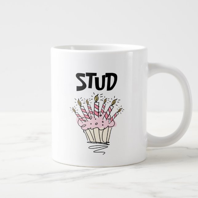 Stud Muffin Birthday Gift Large Coffee Mug (Right)