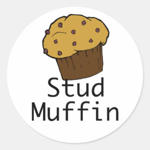 Stud Muffin Boy Classic Round Sticker