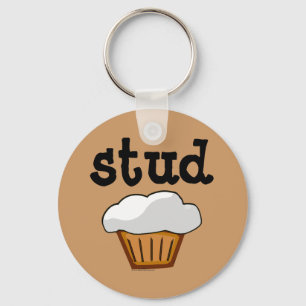 Stud Muffin, Cute Funny Baked Good Key Ring