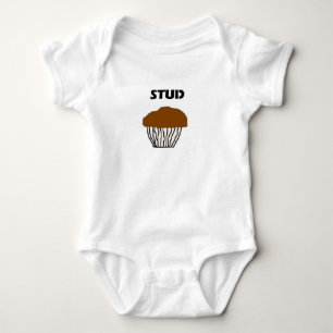 Stud muffin for boys baby bodysuit