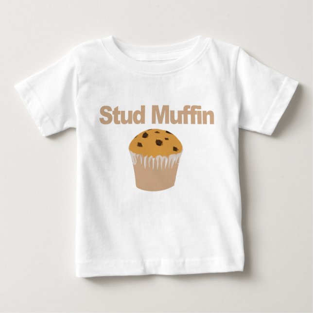 Stud Muffin, Funny Baby T-Shirt (Front)