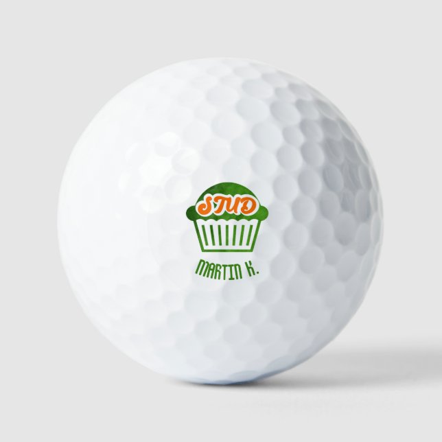 Stud Muffin Golf Balls - Funny Monogrammed Sayings (Front)
