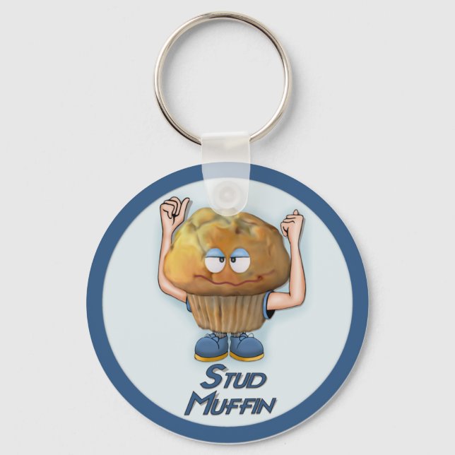 Stud Muffin Humour Key Ring (Front)