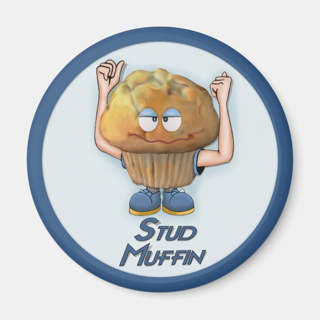 Stud Muffin Humour Magnet (Front)
