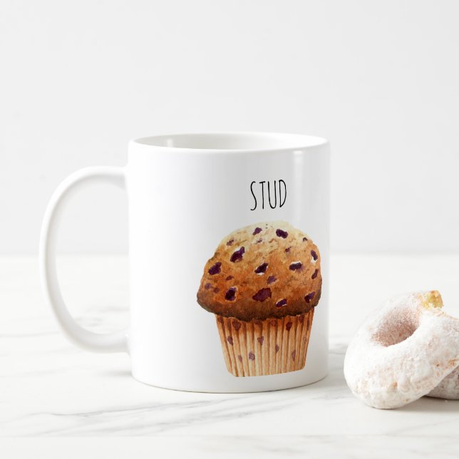 Stud Muffin Hunky Boyfriend Husband Coffee Mug (With Donut)