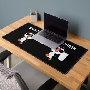 Stud Puffin Funny Bird Desk Mat