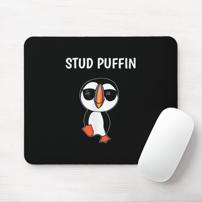 Stud Puffin Funny Bird Mouse Pad (With Mouse)