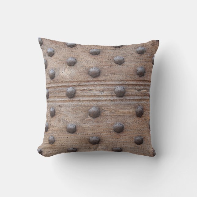 Studded Mediaeval Castle Door Cushion (Front)