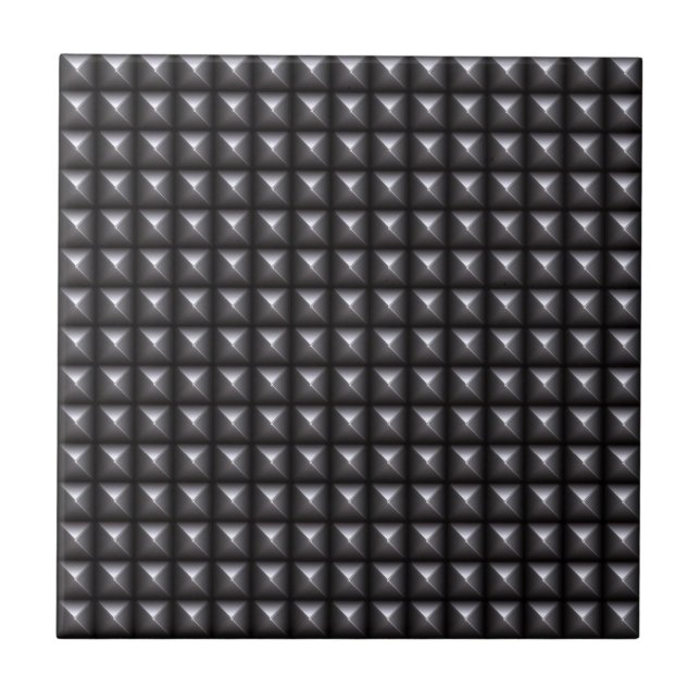 Studded Steel Texture Ceramic Tile (Front)