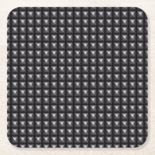 Studded Steel Texture Square Paper Coaster
