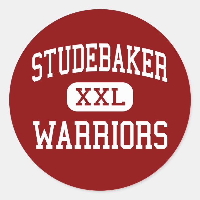 Studebaker - Warriors - Middle - Huber Heights Classic Round Sticker (Front)