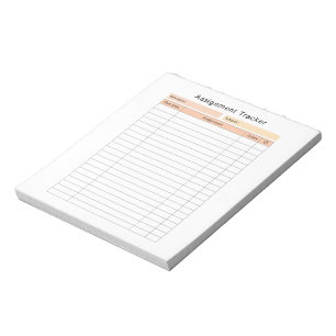 Student Assignment Tracker Notepad