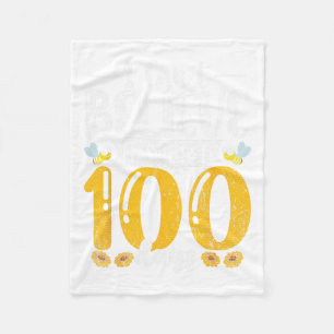 Student Bee I Cant Believe Its Been 100 Days Of Sc Fleece Blanket