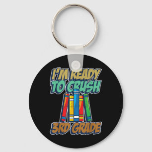 Student Boys Girls 3rd Grade School Books Back To Key Ring