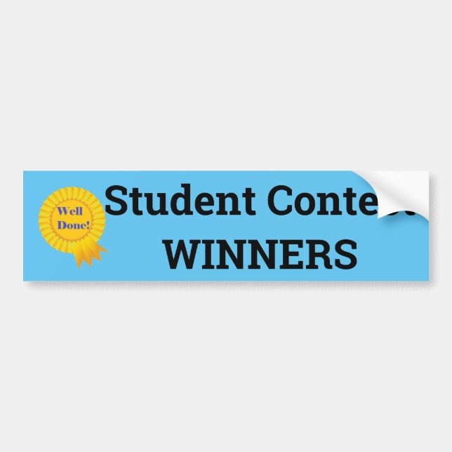 Student Contest Winners sign Bumper Sticker (Front)