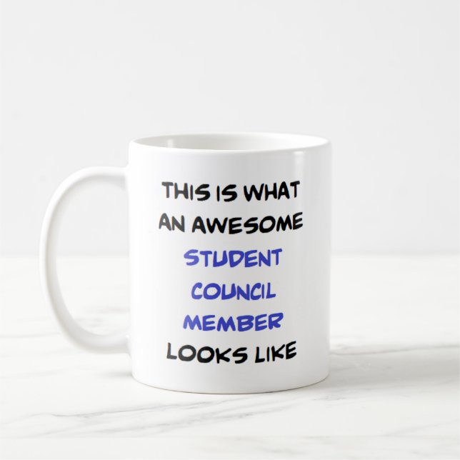 student council member, awesome coffee mug (Left)