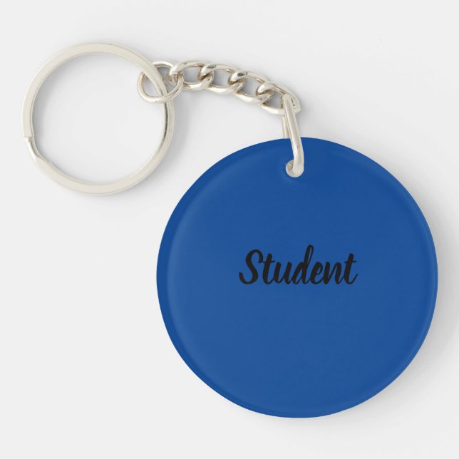 Student Custom text name Acrylic Keychain (Front)