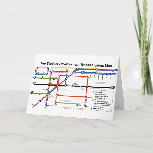 Student Development Transit System Map Card (Front)