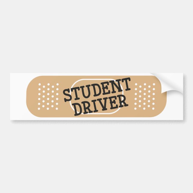 Student Driver Bandage Bumper Sticker (Front)