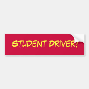 Student Driver Bumper Sicker Sticker