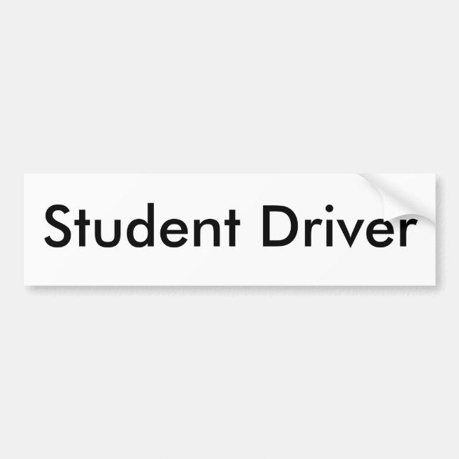 Student Driver Bumper Sticker (Front)