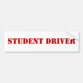 STUDENT DRIVER BUMPER STICKER