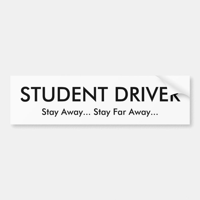 Student Driver Bumper Sticker (Front)